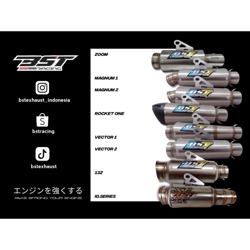 Jual Knalpot Matic Roadrace BST Racing | Shopee Indonesia