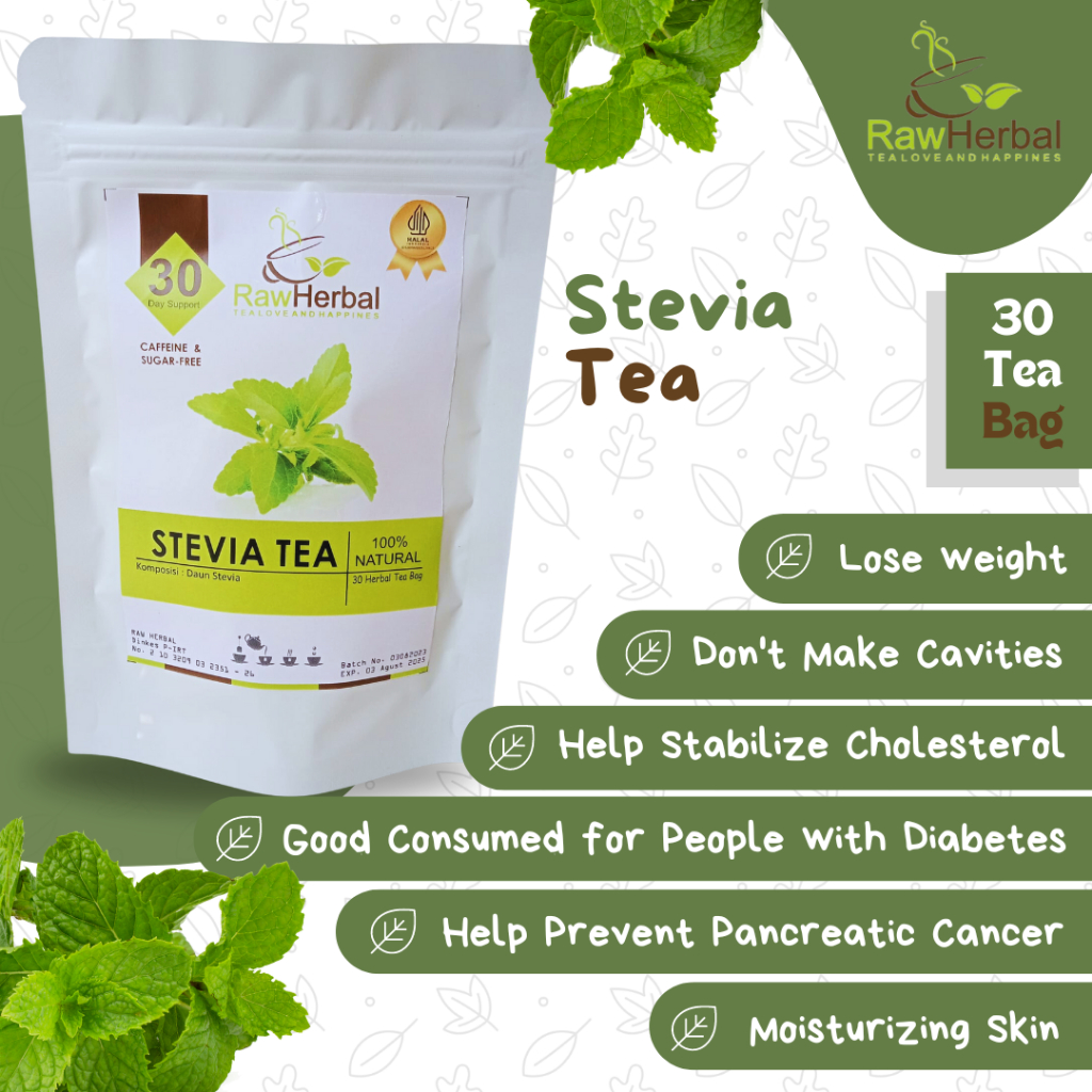 Jual STEVIA TEA TEH DAUN STEVIA ISI 30 TEA BAG, AMAN UNTUK DIABETES