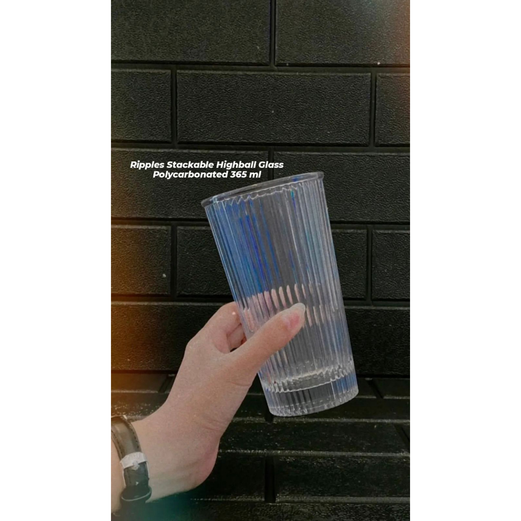 Jual Polycarbonate Ripple Stackable Highball Glass 365ml | Shopee Indonesia