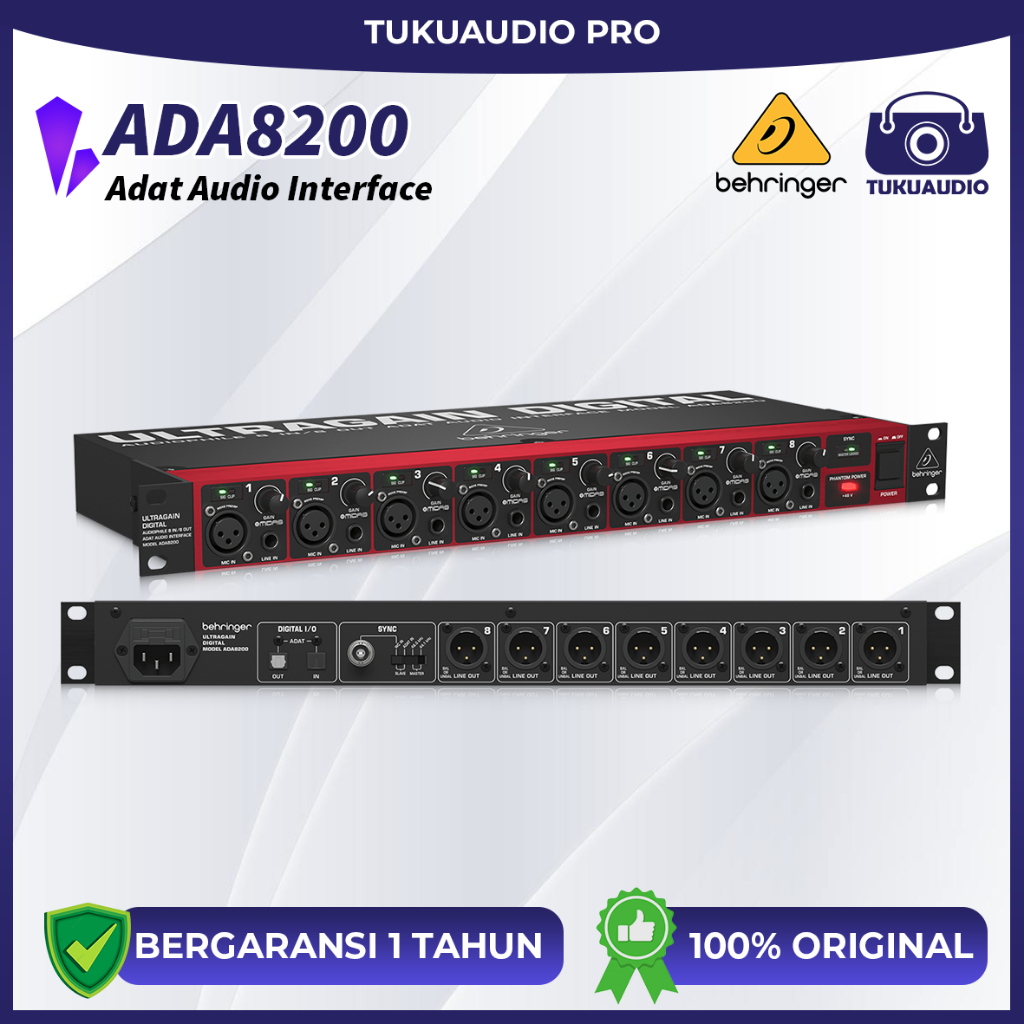 Jual Behringer ADA8200 8 Channel Microphone Preamp Shopee Indonesia