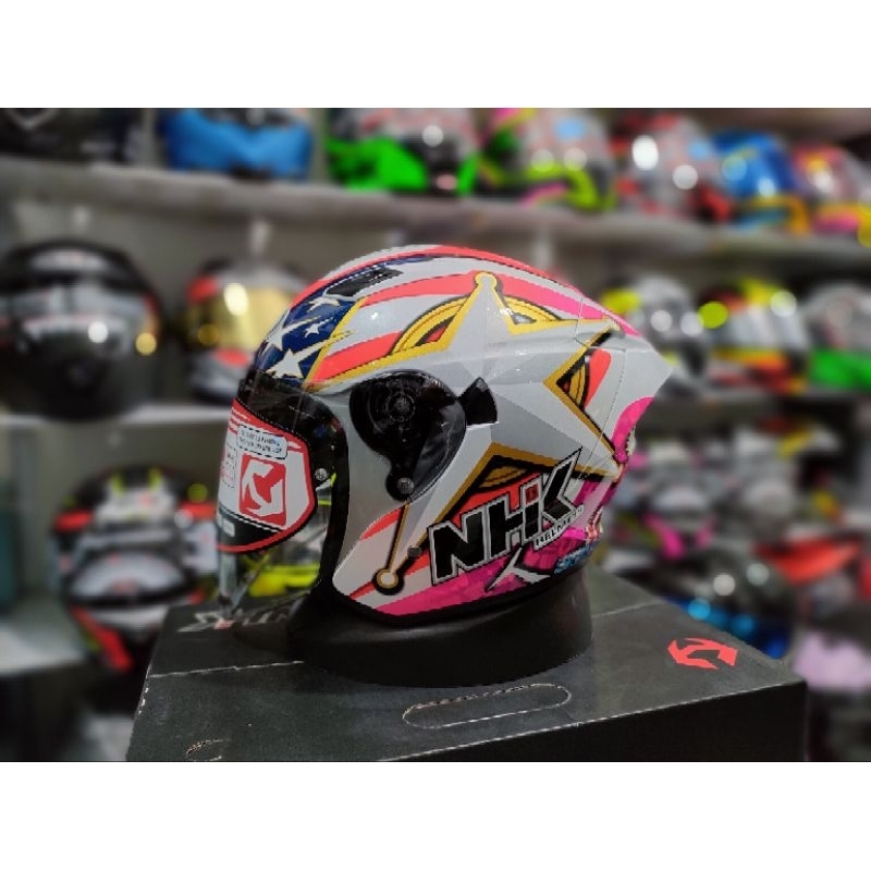 Jual NHK SONE GP PRO ALONSO SERI 7 OPEN FACE HELMET | Shopee Indonesia