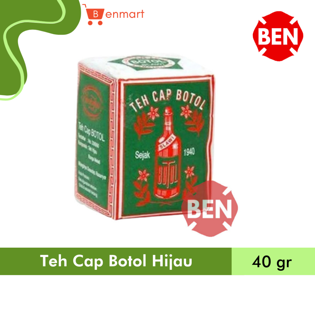 Jual Teh Cap Botol Hijau 40g 40gr 40 G Gr Gram Hijau Melati Aur Pak