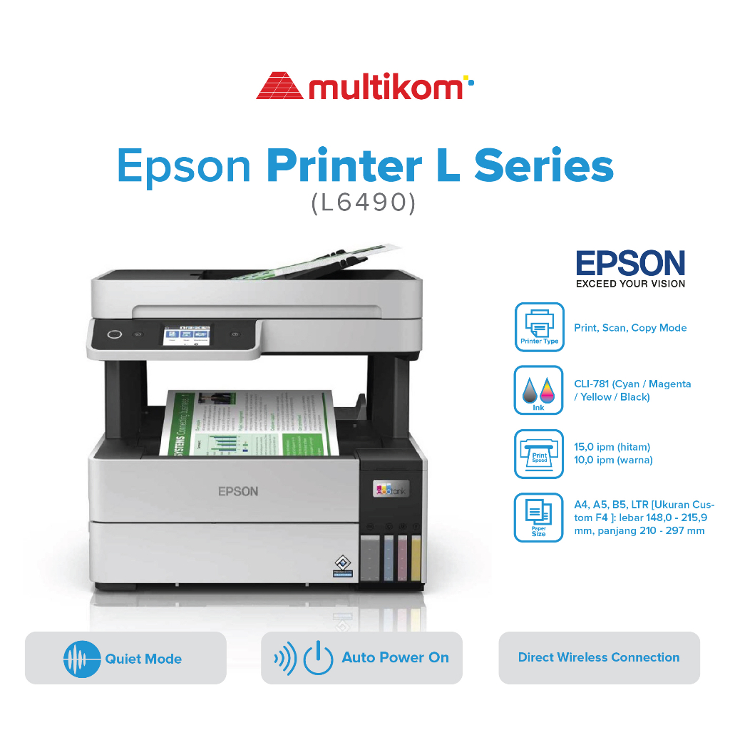 Jual Printer Epson L6490 A4 All in One Print Scan Copy ADF Duplex
