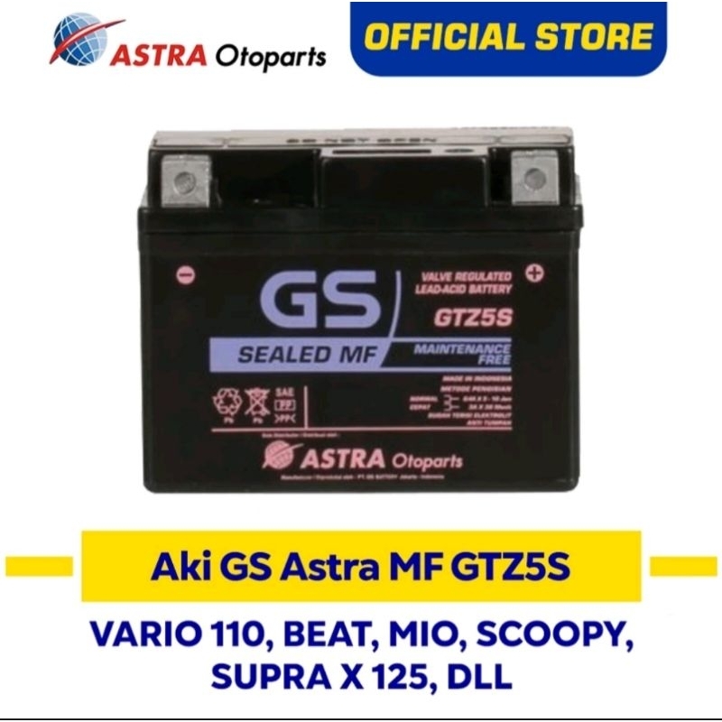 Jual Aki beat aki motor karisma aki kering mio j aki GTZ5s | Shopee