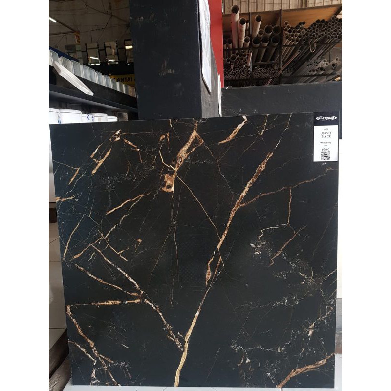 Jual Keramik Lantai Platinum 60x60 Jersey Black Shopee Indonesia