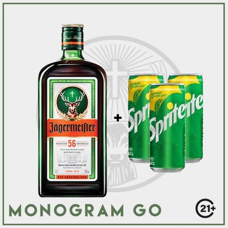 Jual Jagermeister Sweet Herbs 700ml + 3 Sprite Can 250ml Shopee Indonesia