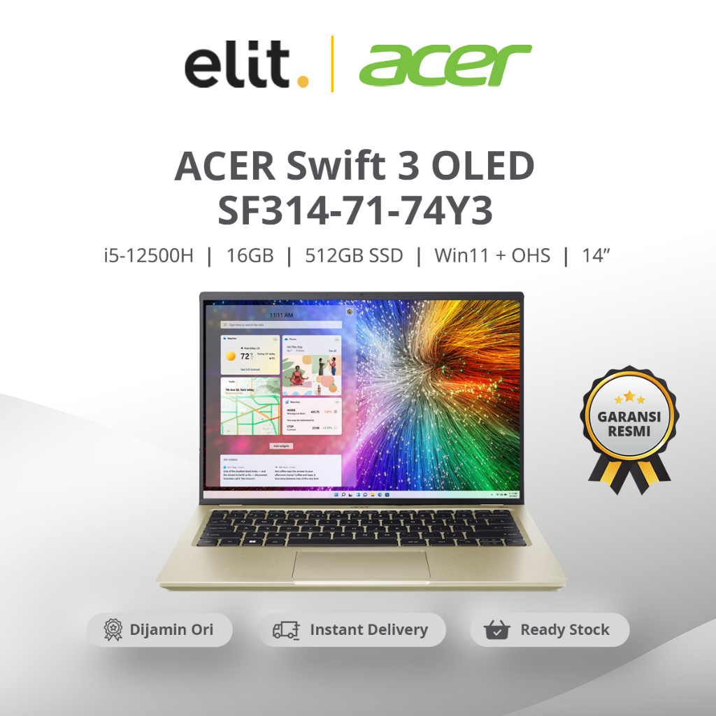 Jual Acer Swift 3 Oled Sf314 71 58u2 I5 16gb 512gb Win11 Ohs 14