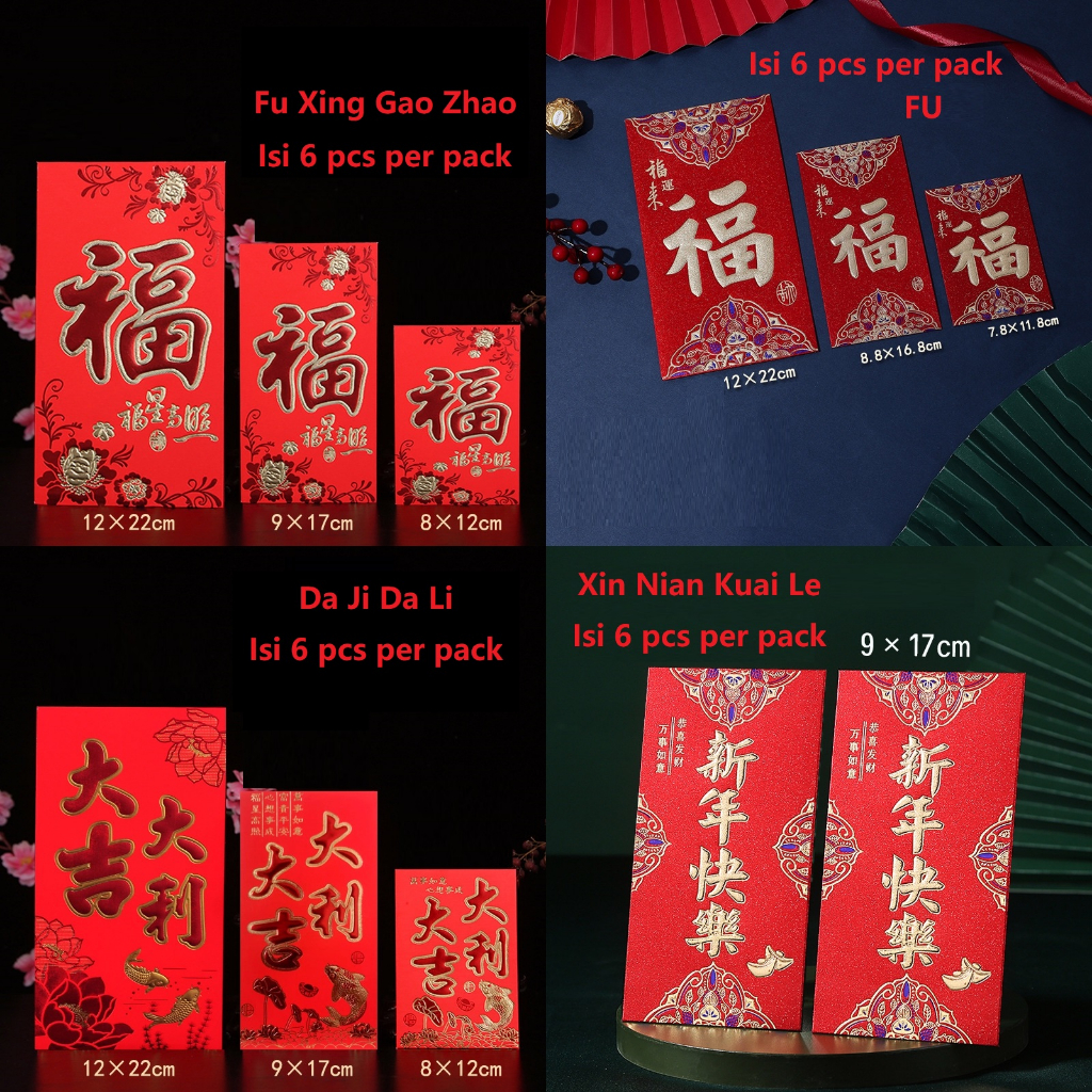Jual GGSM Angpao Imlek Amplop Merah Angpau Sincia Amplop Uang Premium ...