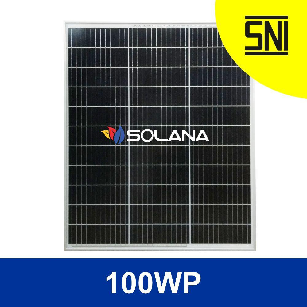 Jual SOLANA MONO SOLAR PANEL SOLAR CELL PV MODUL V 12 100WP | Shopee ...