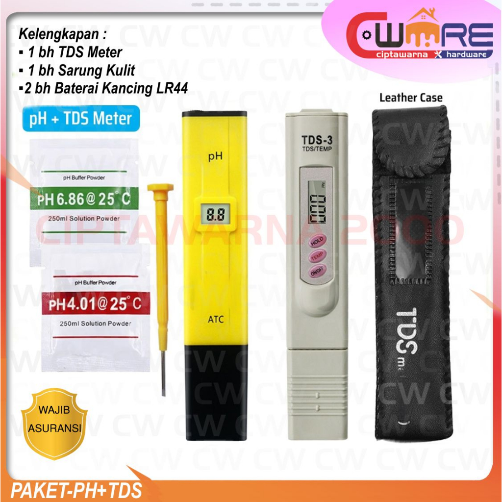 Jual Paket Alat Ukur pH Meter & TDS Tester Digital Air Akuarium