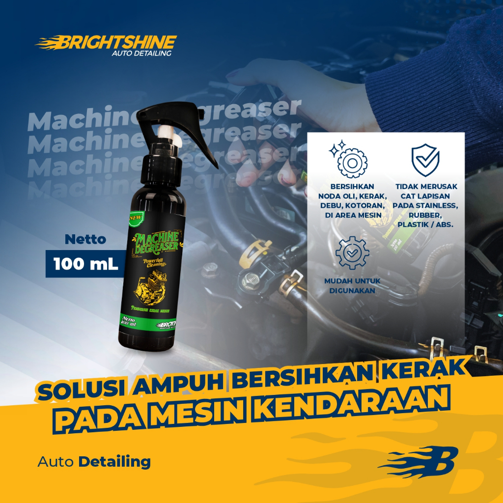 Jual Pembersih Kerak Mesin Motor Brigthshine Machine Degreaser Spray Shopee Indonesia