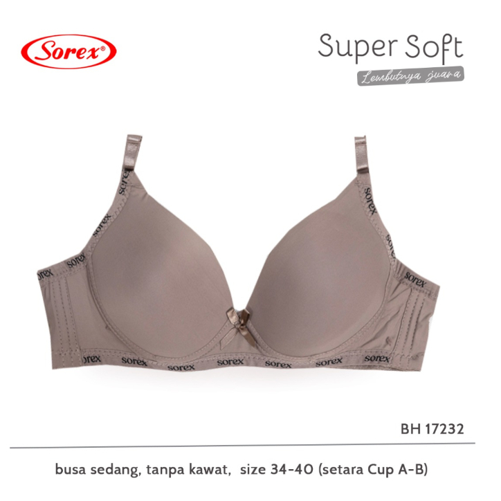 BH SET SOREX 17232 15232 TANPA KAWAT CUP B BRA WANITA SET 34 36 38