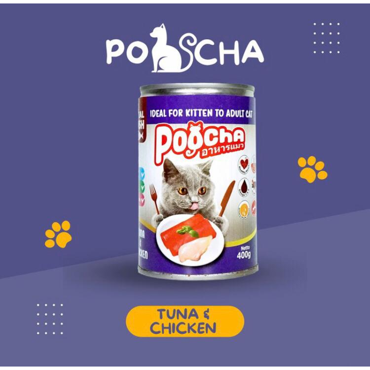Jual POOCHA CAT FOOD KALENG 400 GR MAKANAN KUCING BASAH WET FOOD POOCHA ...
