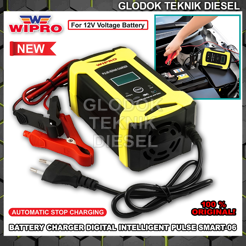 Jual Wipro Battery Charger Digital Intelligent Pulse Smart-06 Alat Cas