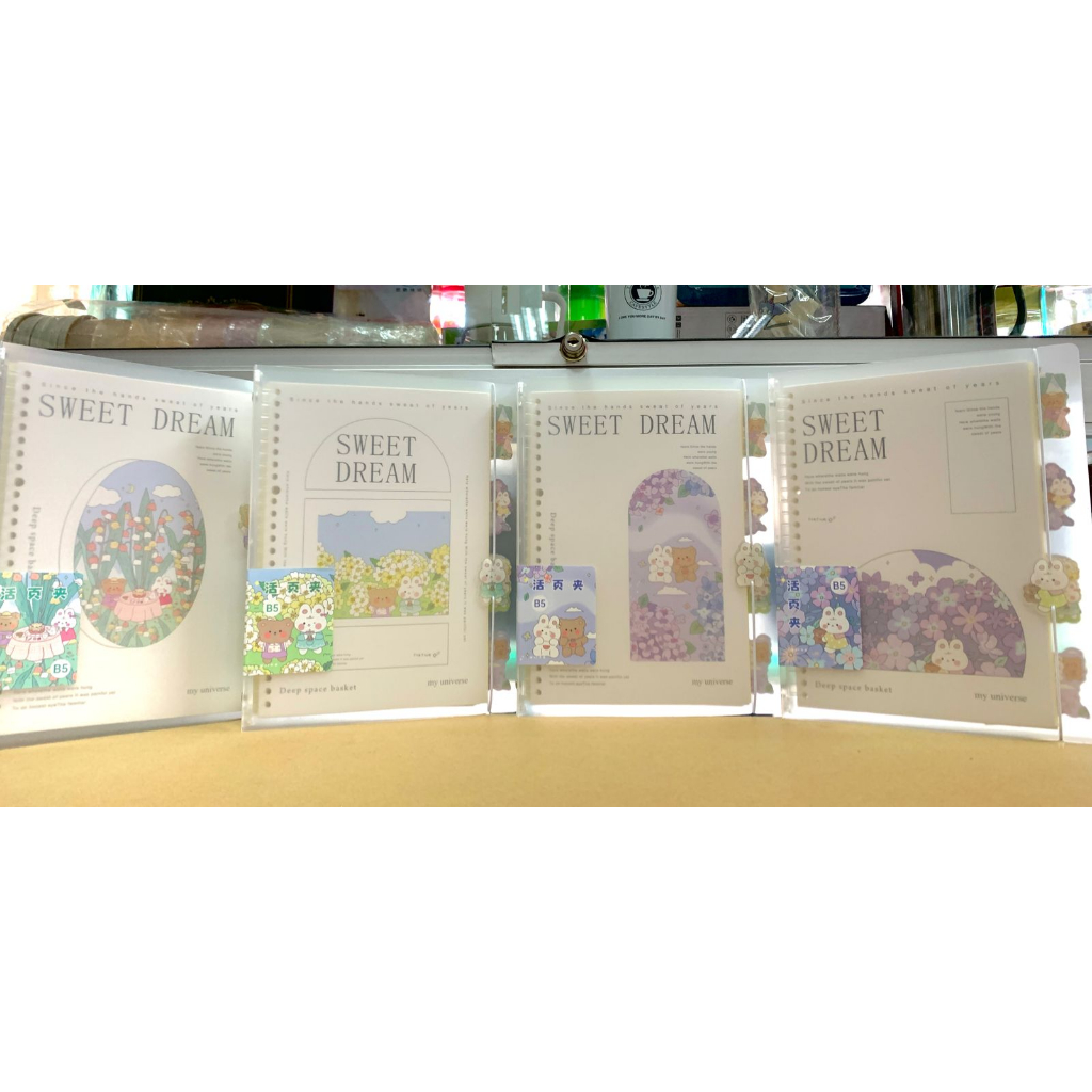 Jual map binder looseleaf karet momo b5 isi 60 lembar plus 4 divider ...
