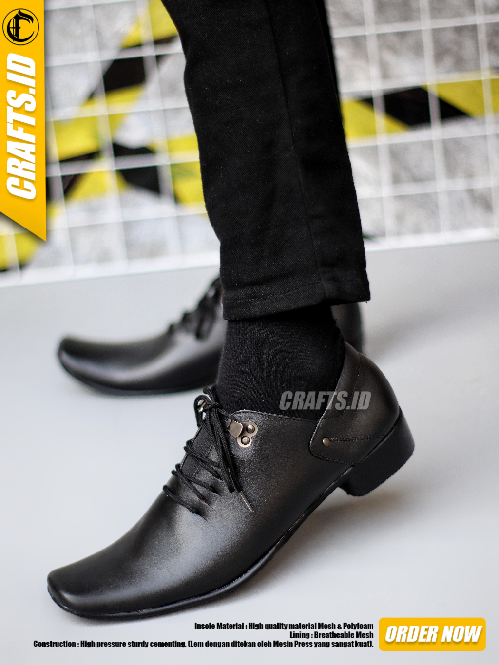 Jual Sepatu Pantofel Pria Sepatu Formal Pria Kulit Asli Tali Sepatu ...