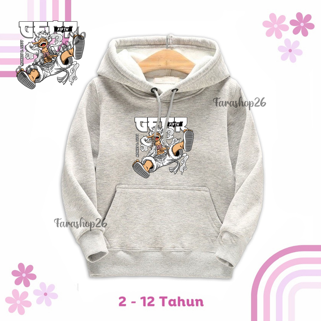 Jual Jaket One Piece Gear 5 Anak Hoodie Anak Luffy Gear 5 Laki Laki