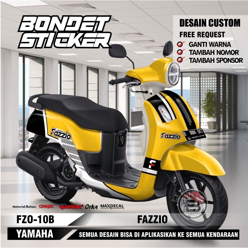 Jual Stiker Decal Yamaha Fazzio Full Body Fz B Shopee Indonesia