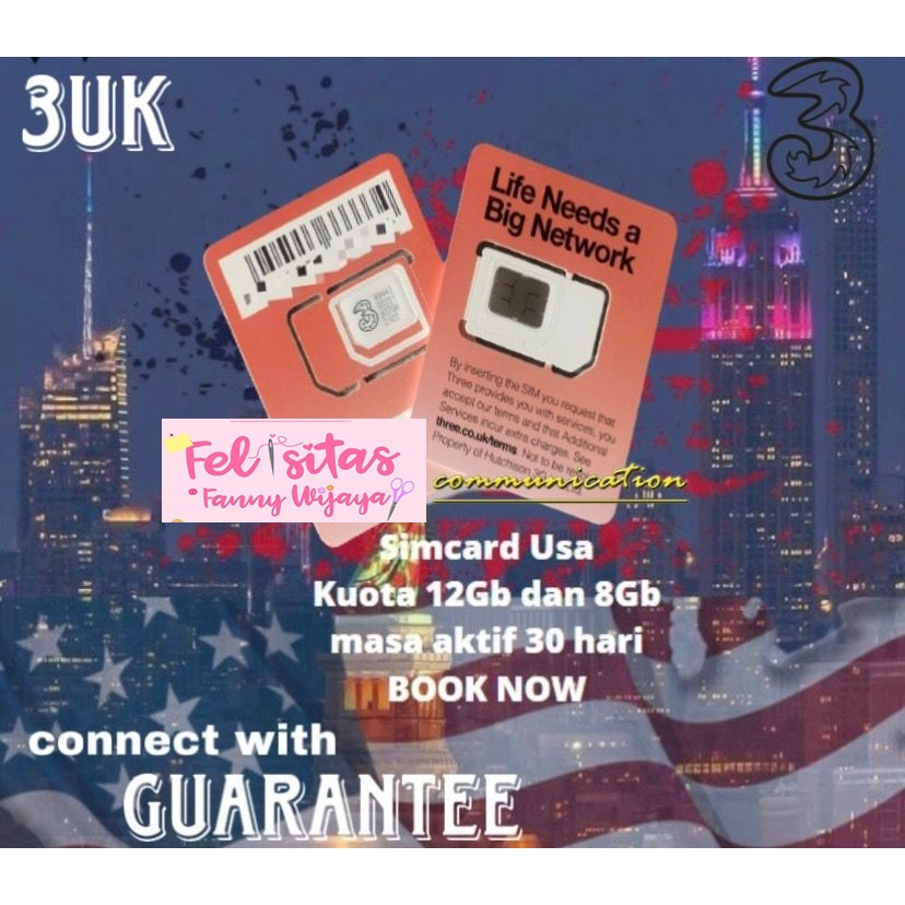Jual Sim Card simcard USA 30 hari 8gb / 12gb Shopee Indonesia