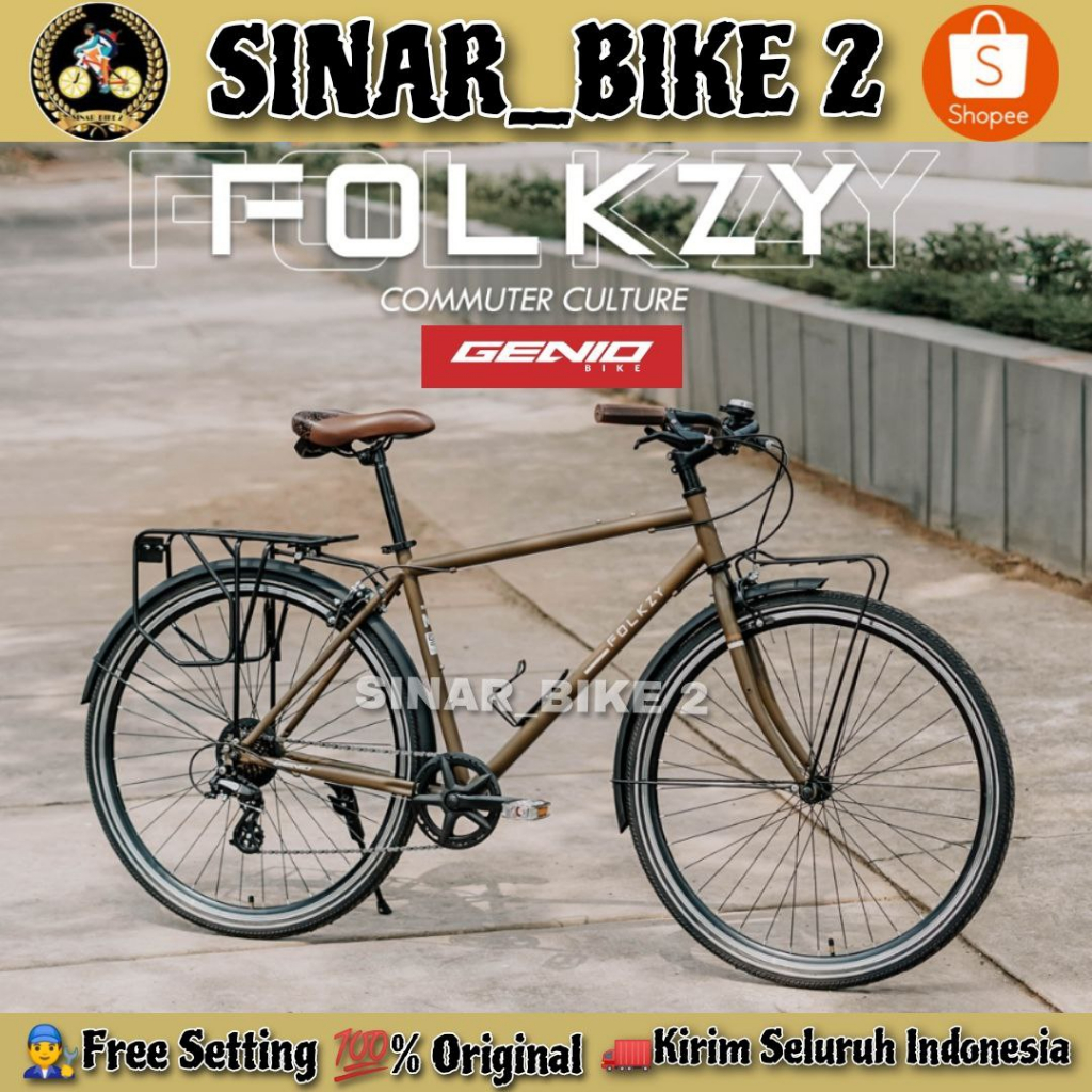 Jual Sepeda Gravel GENIO FOLKZY 700C Balap Hybrid 8 Speed ( NEW COLOR ...