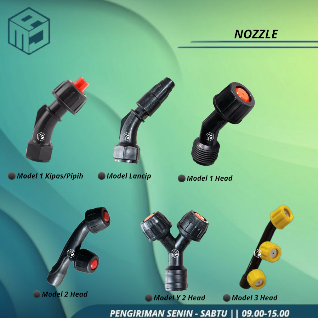 Jual Nozzle Head PVC 1 2 3 Lubang Pipih Mata Semprot Pompa Elektrik ...