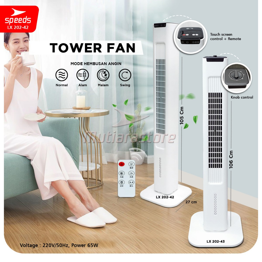 Jual SPEEDS Kipas Angin Kipas Lantai Listrik Kipas Silent Tower Fan