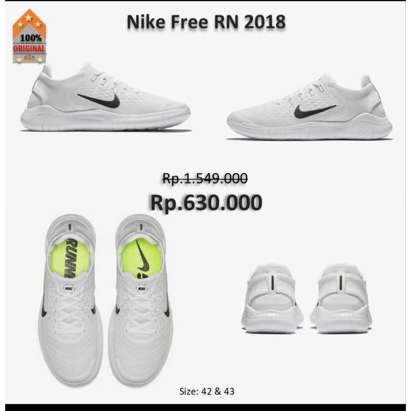 Jual Nike Free RN 2018 Original Shopee Indonesia