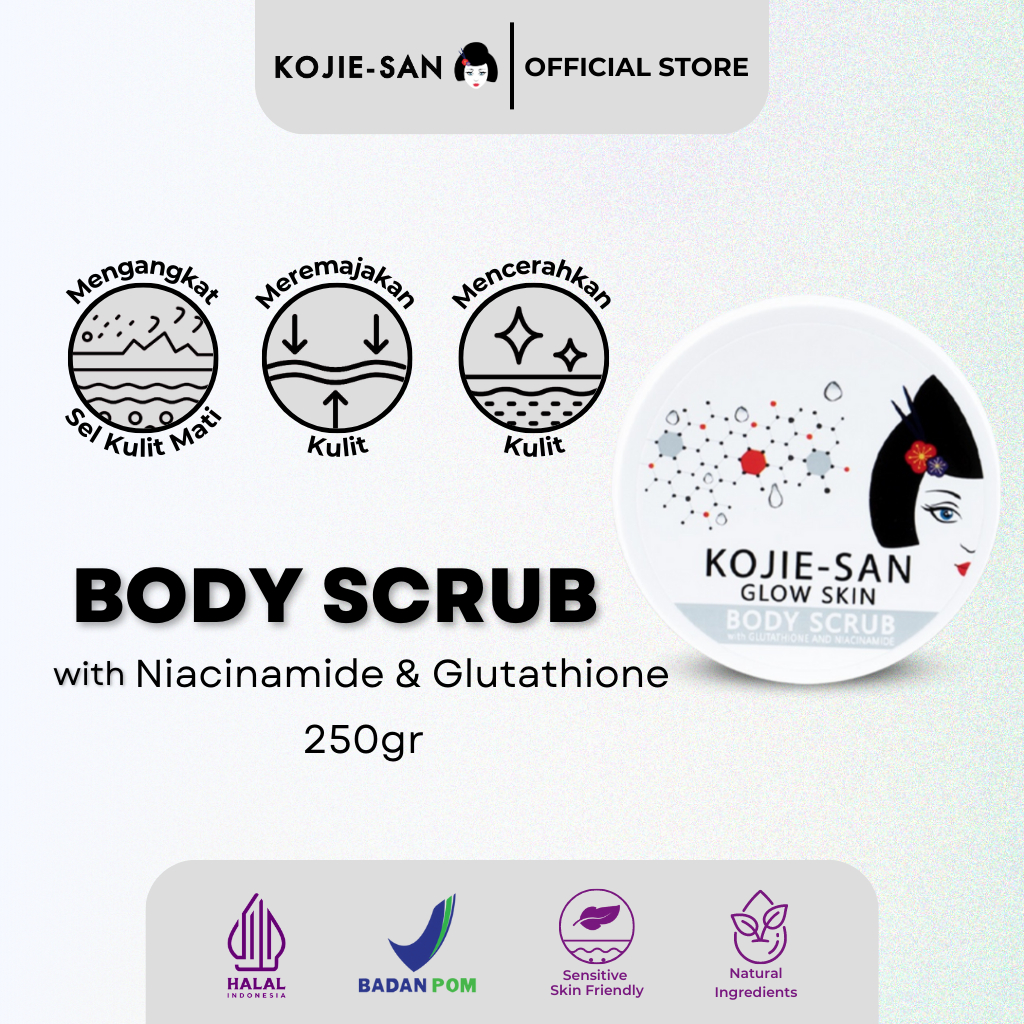 Jual KojieSan Body Scrub Glow Skin Transparant Shopee Indonesia