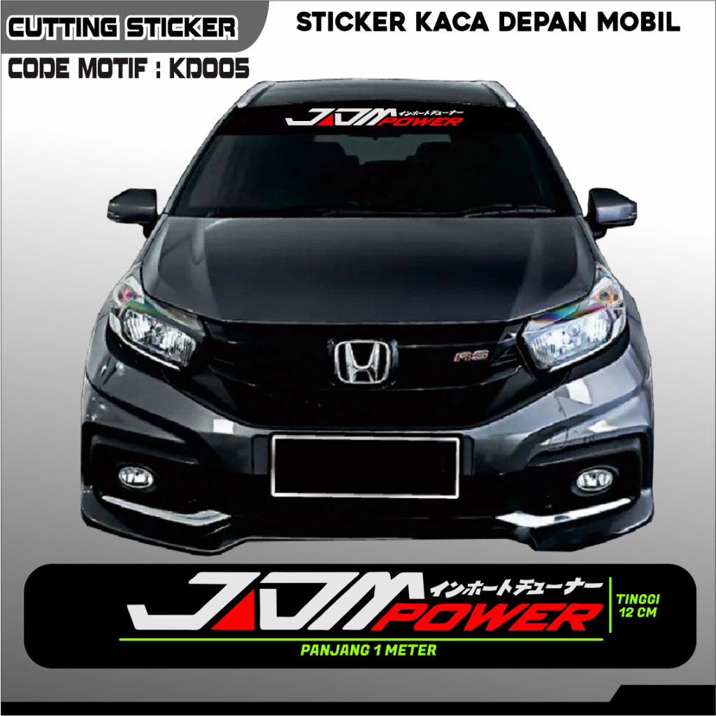 Jual STICKER JDM POWER STICKER KACA DEPAN HARGA MURAH Shopee Indonesia
