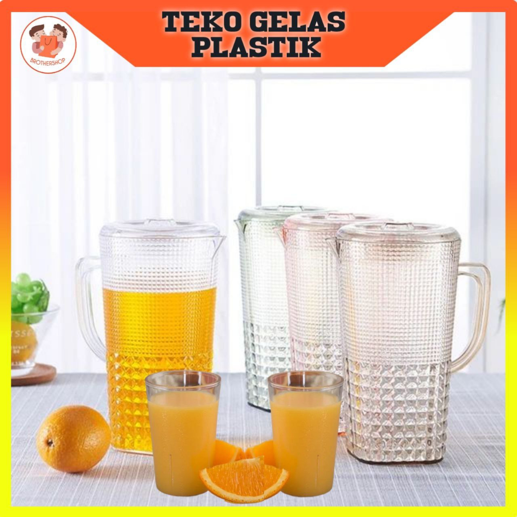 Jual Brother S Shop Teko Gelas Plastik Ketel Air Minum Teko Jus Dengan Cangkir Water Jug