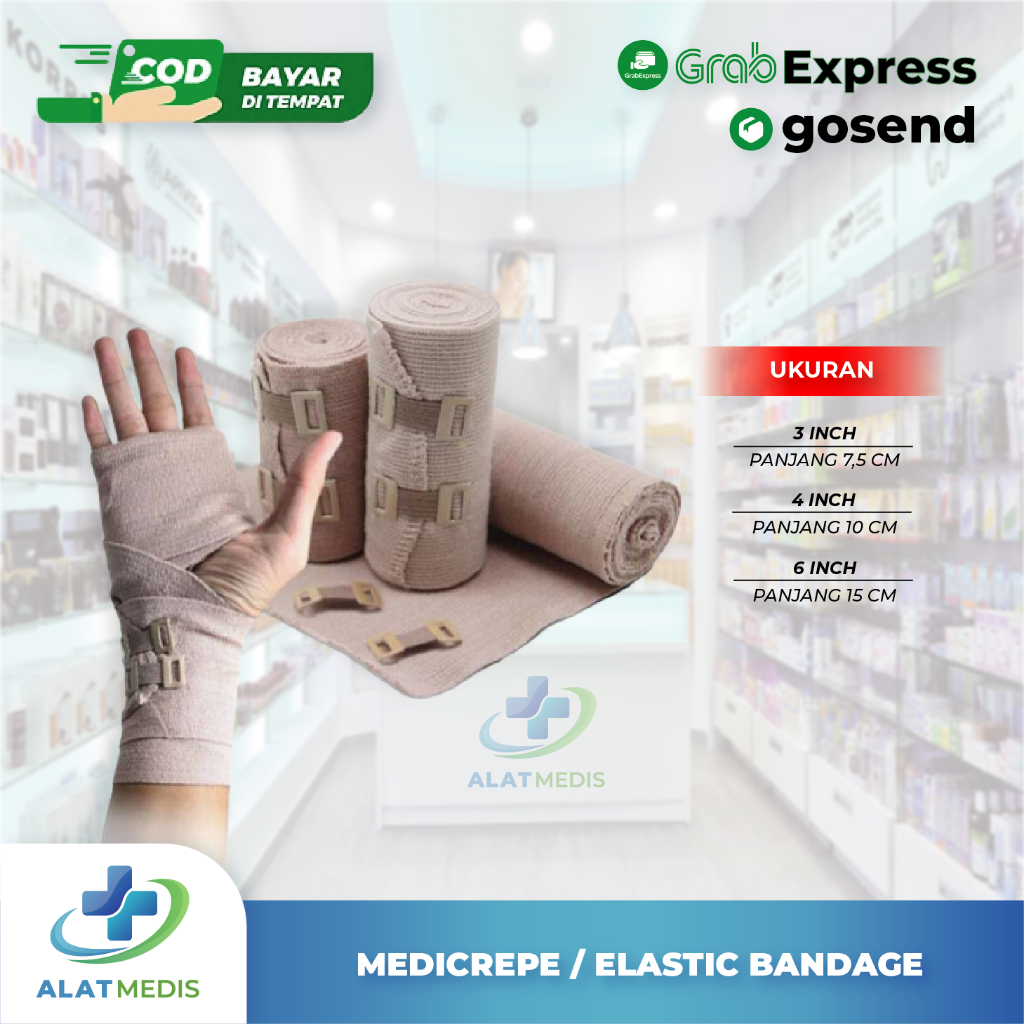 Jual Medicrepe Onemed 7,5 x 4,5m Elastic bandage 3 inch | Shopee Indonesia