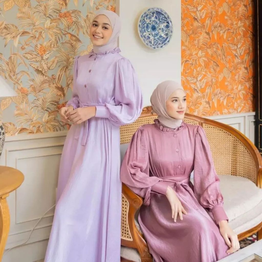 Jual Baju Gamis Wanita Terbaru Handara Dress Ootd Kondangan Muslim ...