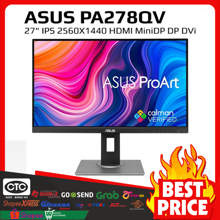 Jual Monitor Asus Proart Pa278qv 27 Qhd Ips Hdmi Minidp Dp Dvi Shopee Indonesia 1381