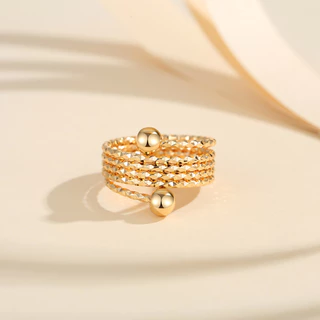 Lanme Jewelry Cincin Titanium Korea Anti Karat Lapis Emas Fashion Aksesoris Wanita Tidak Pudar Fashion Kepribadian LM008