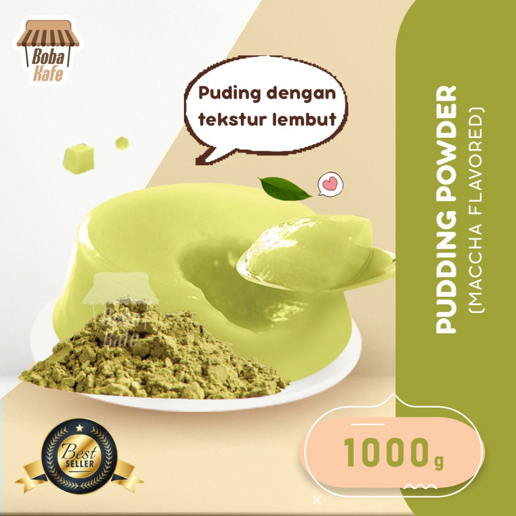 Jual MATCHA PUDDING POWDER @1KG - SERBUK PUDDING RASA MATCHA | Shopee ...