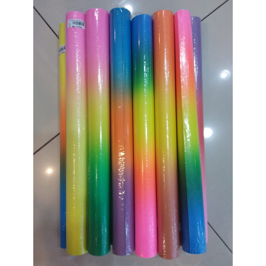 Jual 1 Roll Kertas Asturo Pelangi Gradasi 1 Pcs Kertas Pelangi Kertas Warna Warni 9794