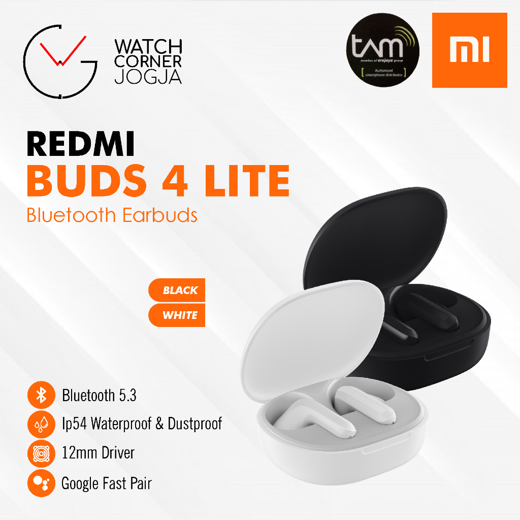 Jual Xiaomi Redmi Buds 4 Lite TWS Bluetooth Earphone ORIGINAL GARANSI ...