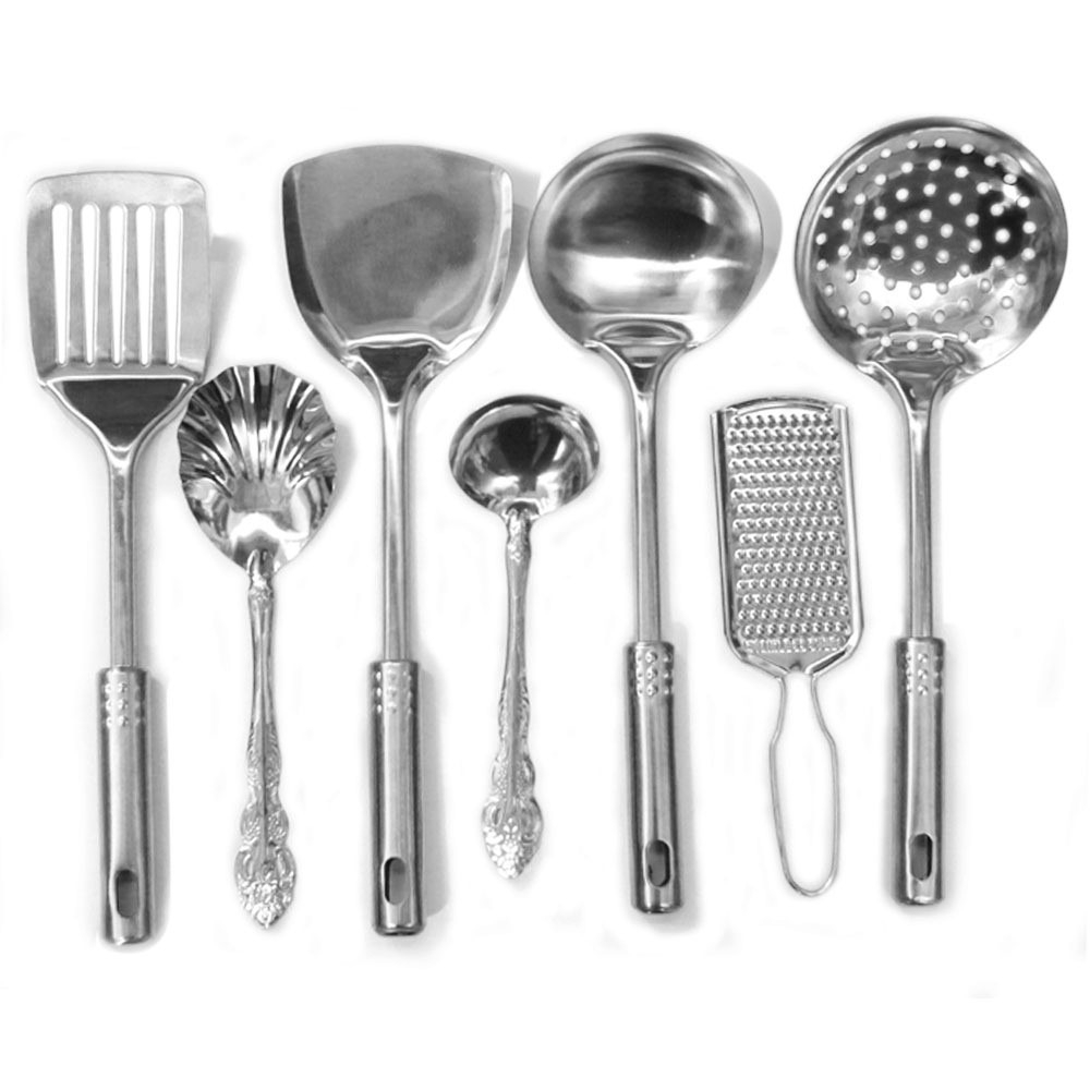 SPATULA SET STAINLESS ISI 7PCS