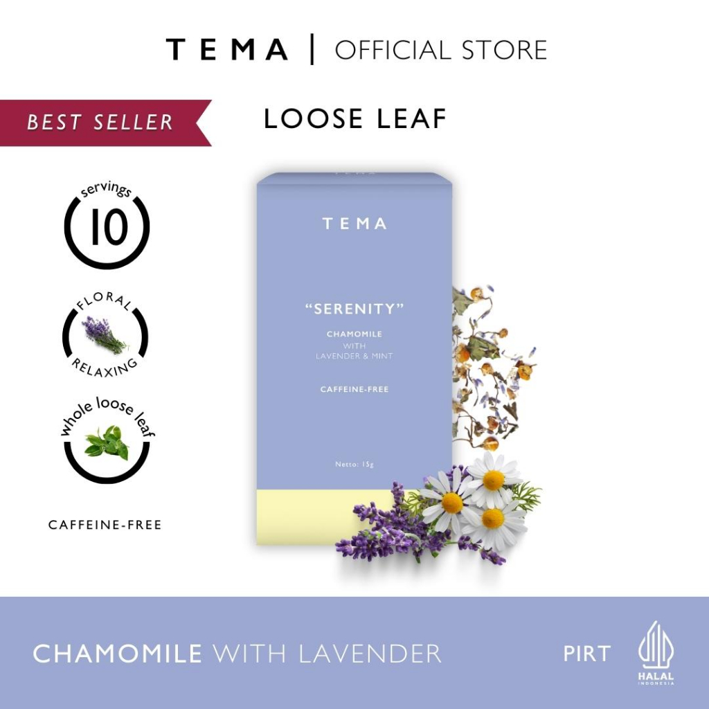 Jual Serenity - Chamomile Lavender Tea - TEMA Tea Loose Leaf Box - 10 ...