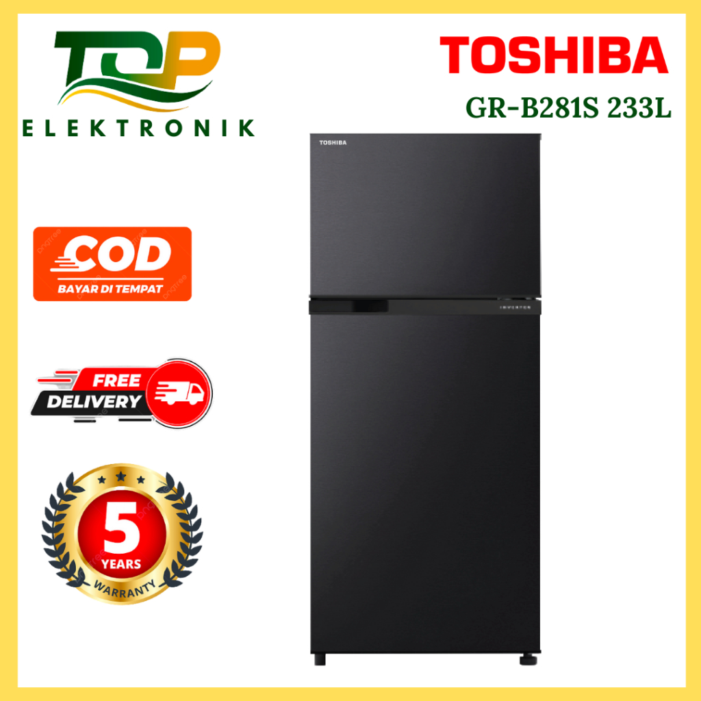 Jual Kulkas TOSHIBA 2 Pintu B 28 ISP Garansi Resmi 5 Tahun | Shopee