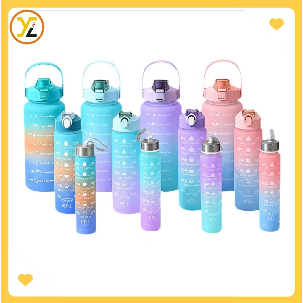 Jual Botol Air Minum 2000Ml+1000Ml+500Ml 1 Set Isi 3 Botol Air Minum