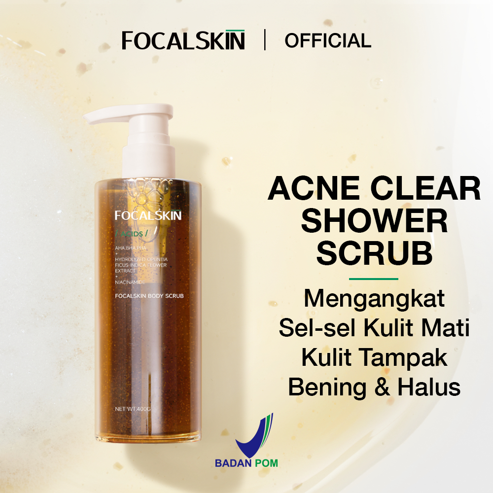 Jual Focalskin Acne Clear Shower Body Scrub 400g Shopee Indonesia