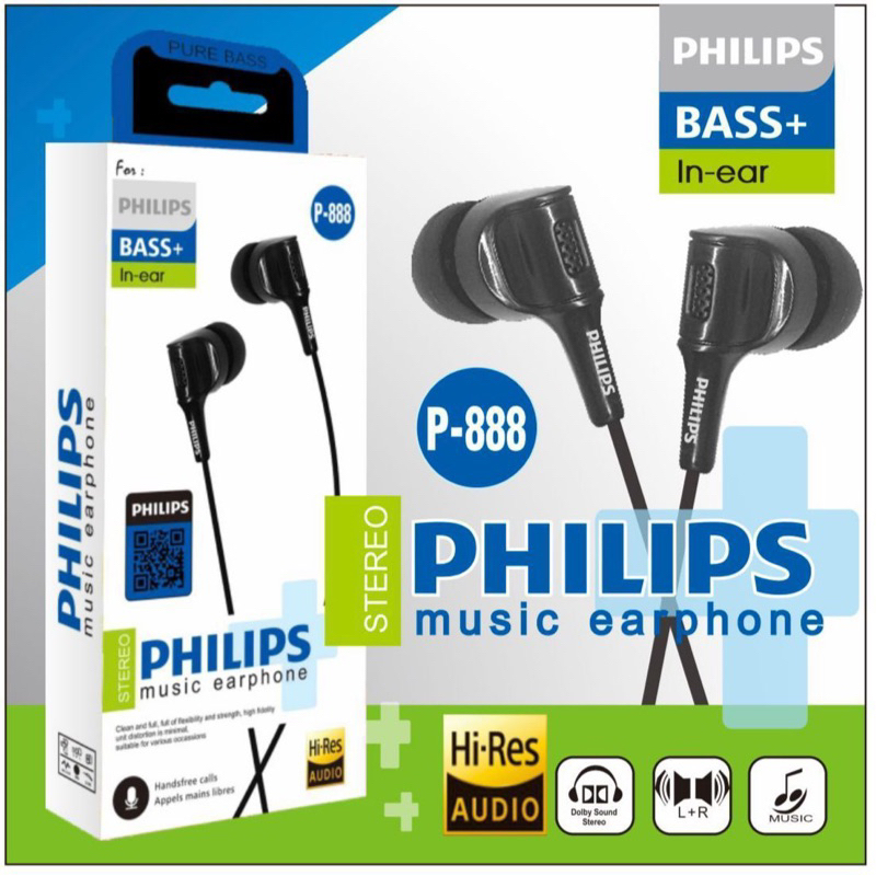 Jual Headset/Handsfree/Earphone Philips Bass + Mic P777,P888,P25 Bass ...