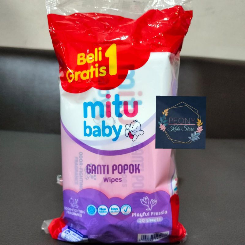 Jual MITU BABY WIPES Ganti Popok BELI 1 GRATIS 1 50sx2pack / Fresh ...