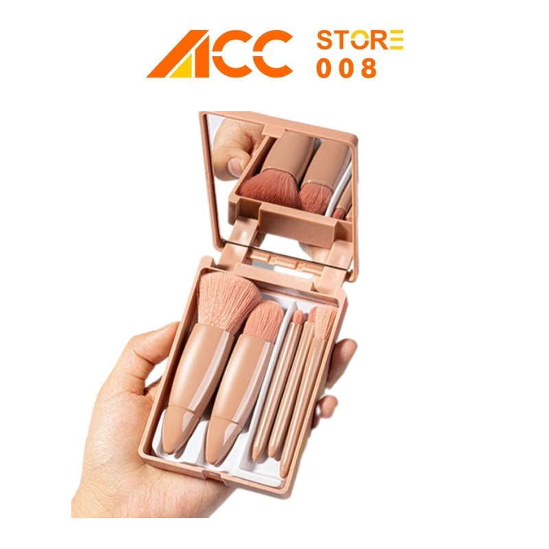 Jual AccStore088 Make Up Brush Set Kuas Make Up Portable Plus Cermin ...