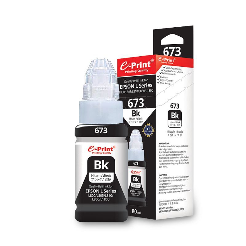 Jual TINTA E-PRINT EPSON L-SERIES 673 80ML | Shopee Indonesia