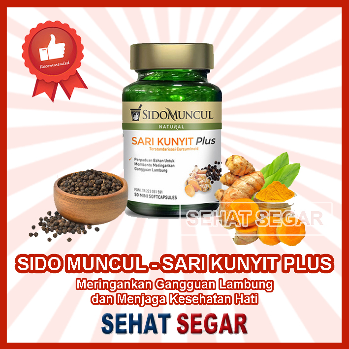 Jual Sido Muncul Sari Kunyit Plus Soft Capsule 50 Kapsul Meringankan Gangguan Lambung Dan 3019