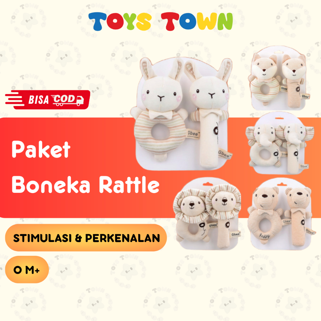 Jual Boneka Rattle Stick Karakter Mainan Kerincingan Bayi Stimulasi ...