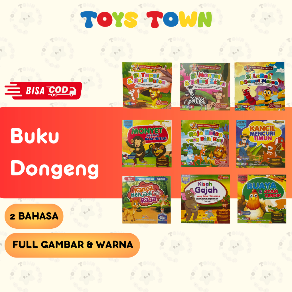 Jual Buku Dongeng Cerita Anak Bergambar Seri Fabel Bilingual & Full ...