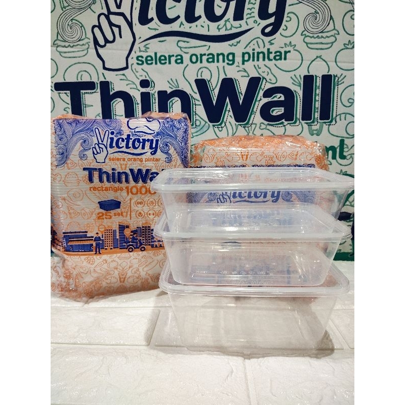 Jual Thinwall Victory Kotak Plastik Persegi Rectangle 500ml 650ml